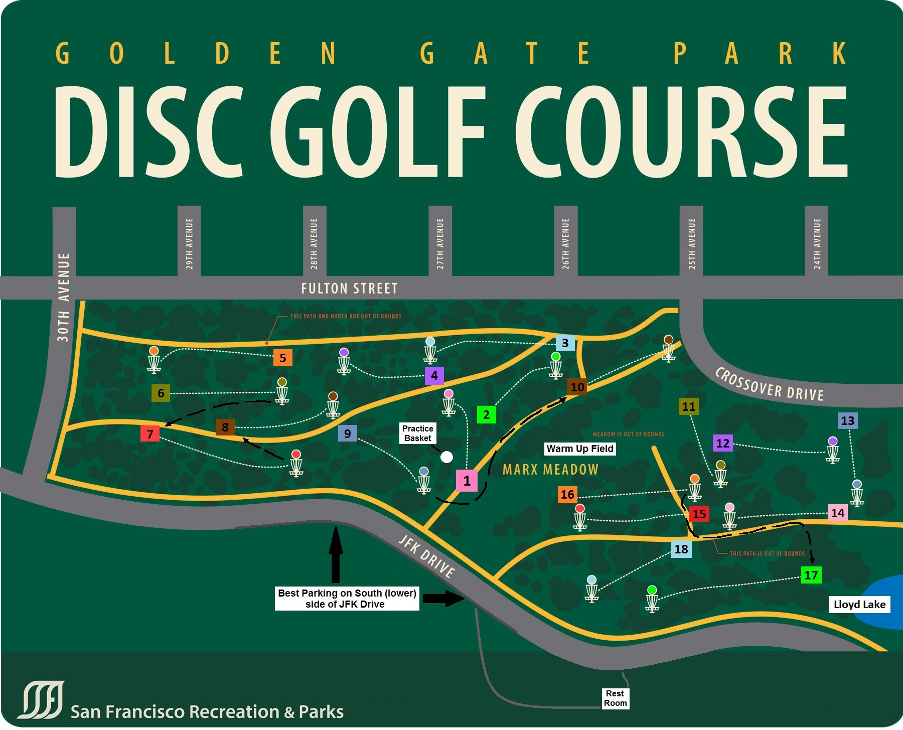 Golden Gate Park Disc Golf Course Professional Disc Golf Association